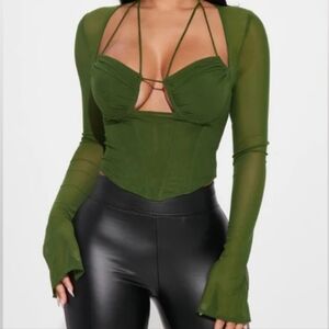 NWT Melanie Mesh Corset Top